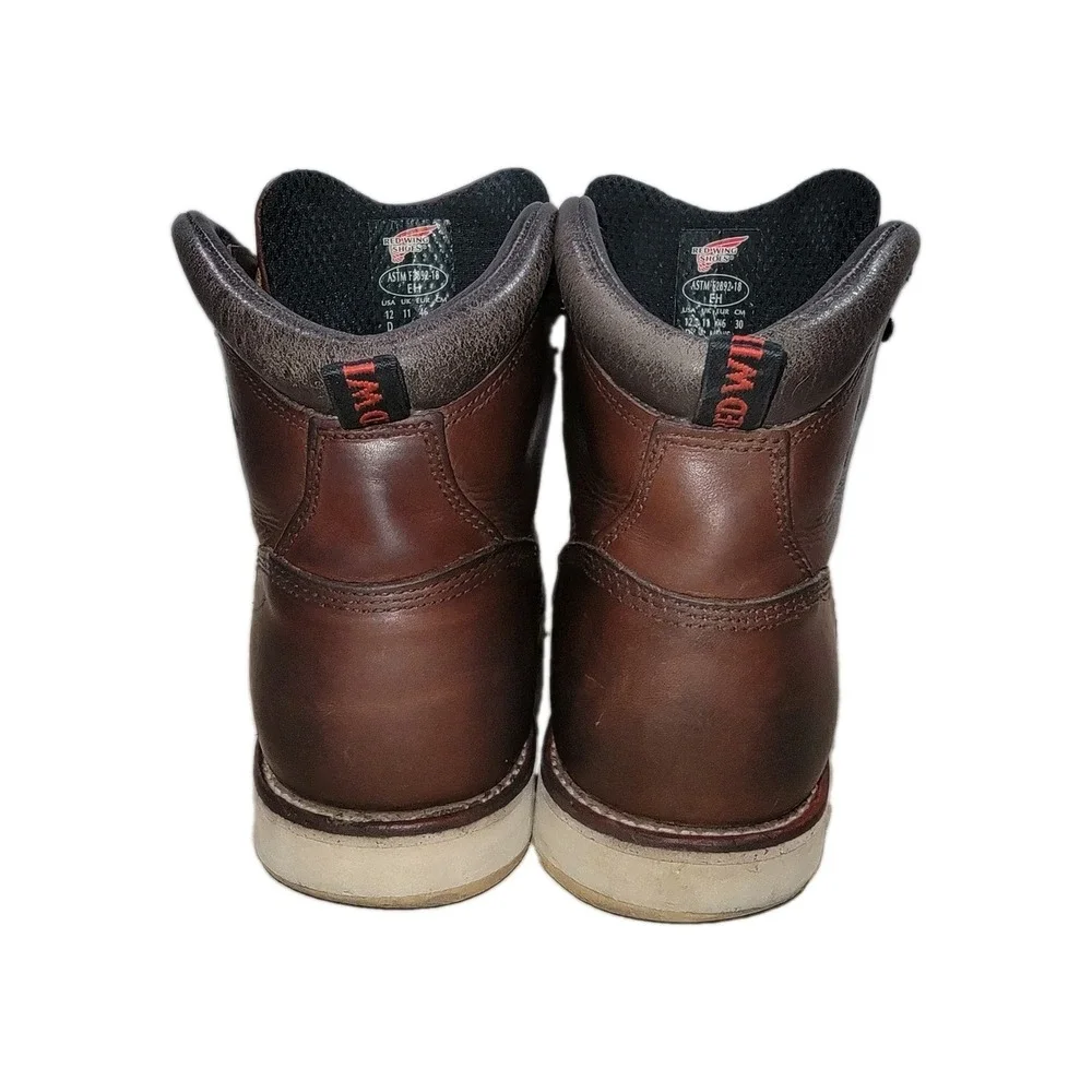 Red Wing Traction Tred 405 Waterproof Soft Toe Leather Boots Men's Sz 12 D Brown